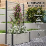 Pakeltas ratano gėlynas su vijoklių atrama – Paveikslėlis 7