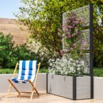 Pakeltas ratano gėlynas su vijoklių atrama – Paveikslėlis 8