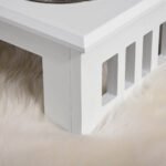 Pakeltas šunų ėdalo stovas su dviem nerūdijančio plieno dubenėliais – Paveikslėlis 9