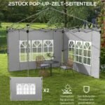 Paviljono šoninės sienelės su langu (2 vnt.) atsparios vandeniui skirtos 3x3/3x4 m