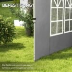 Paviljono šoninės sienelės su langu (2 vnt.) atsparios vandeniui skirtos 3x3/3x4 m