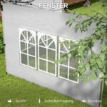 Paviljono šoninės sienelės su langu (2 vnt.) atsparios vandeniui skirtos 3x3/3x4 m