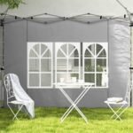 Paviljono šoninės sienelės su langu (2 vnt.) atsparios vandeniui skirtos 3x3/3x4 m
