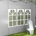 Paviljono šoninės sienelės su langu (2 vnt.) atsparios vandeniui skirtos 3x3/3x4 m