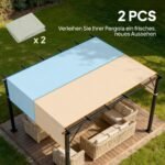 Pergolos stogo pakaitinė danga su UV apsauga 3x3 m – Paveikslėlis 4