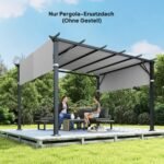 Pergolos stogo pakaitinė danga su UV apsauga 3x3 m – Paveikslėlis 8