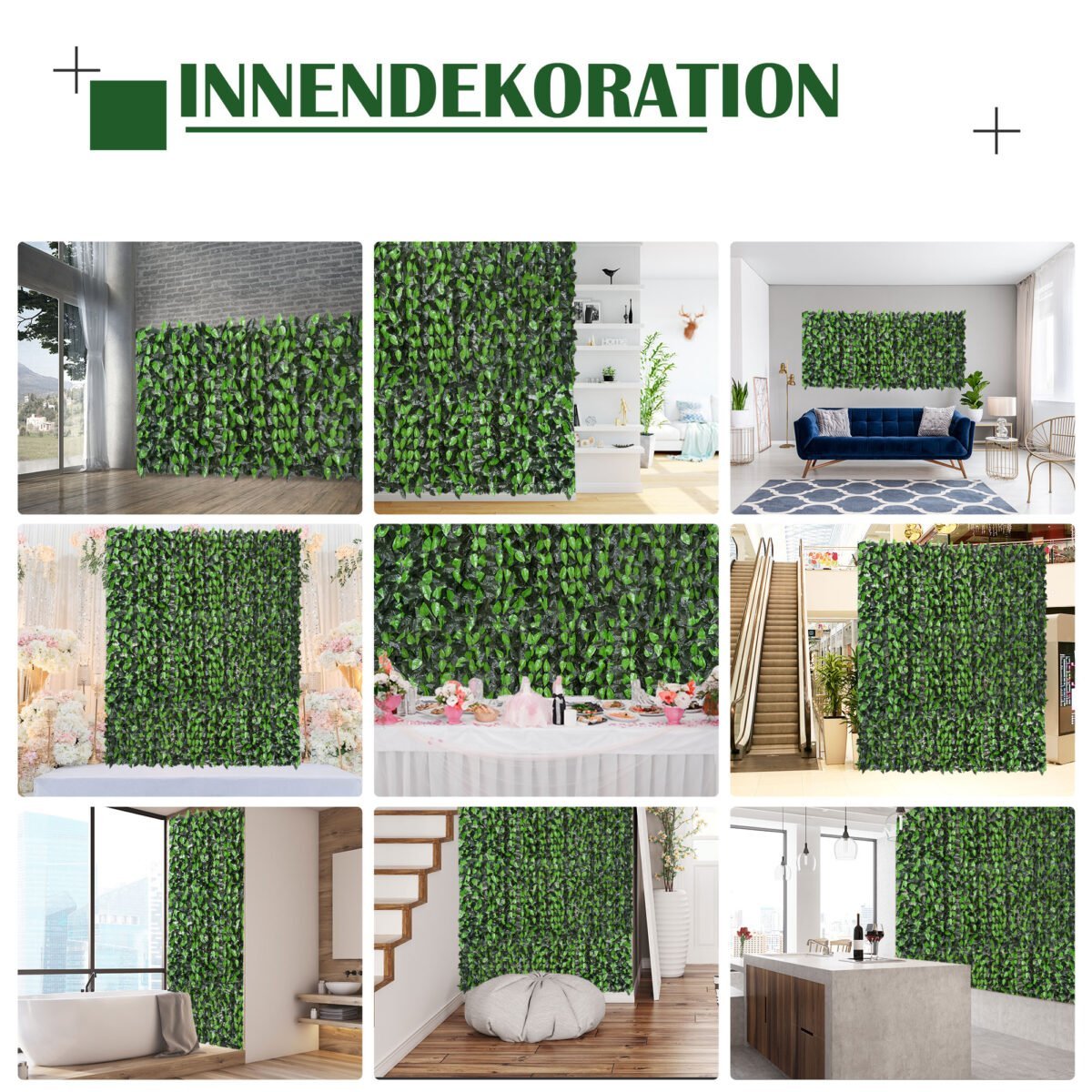 Dekoratyvinė dirbtinė realistiška gyvatvorė 300 x 100 cm – Paveikslėlis 6