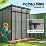 Plastikinis lauko sandėliukas su dvigubomis durimis – Paveikslėlis 7
