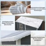 Plastikinis sodo namelis su grindimis ir rakinamomis durimis – Paveikslėlis 8