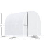 Plėvelinis šiltnamis 245x200x200 cm su cinkuoto plieno rėmu, durimis ir susukamais langais – Paveikslėlis 3