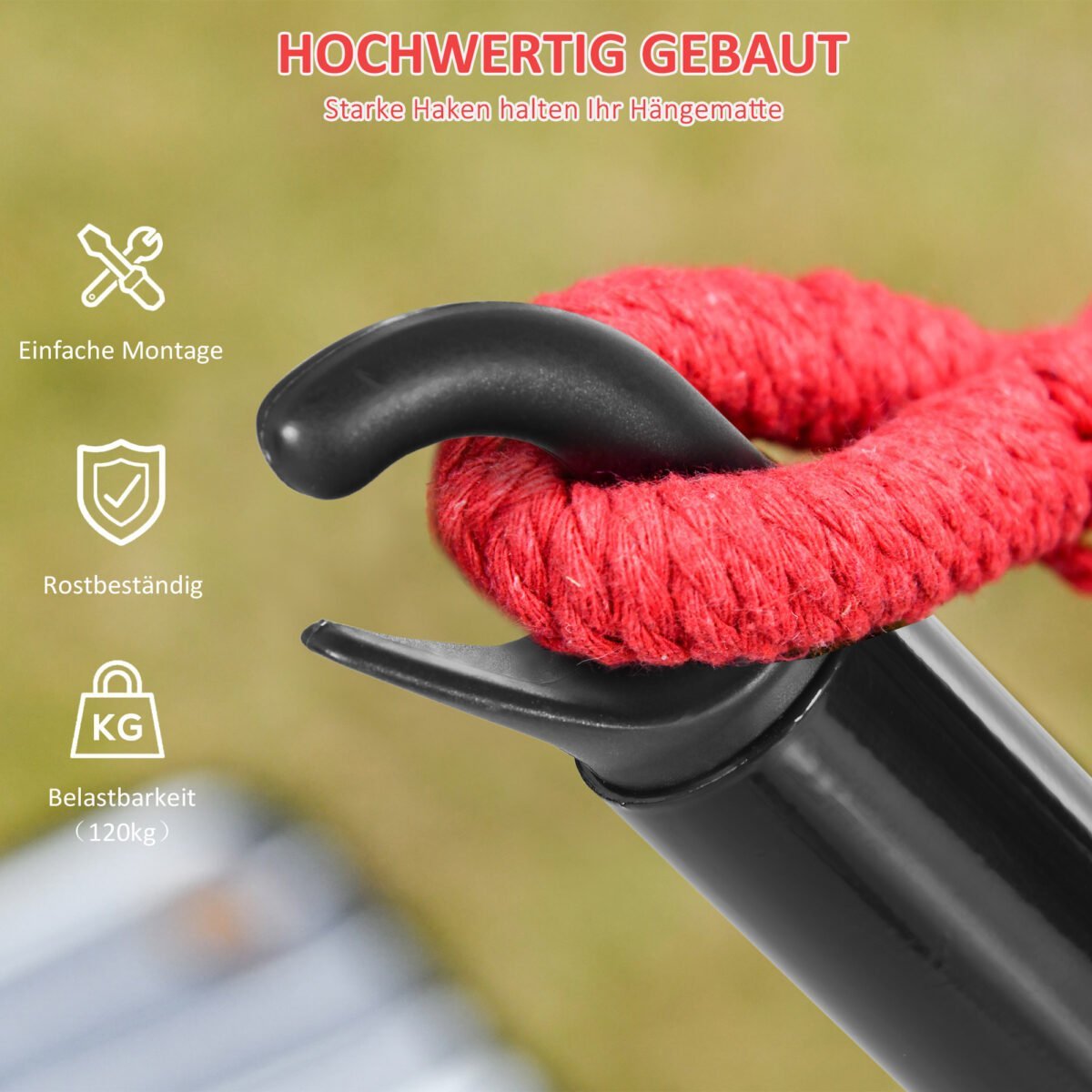 Plieninis hamako stovas tinkantis iki 3,05 m ilgio hamakams – Paveikslėlis 6