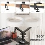 Prie stalo tvirtinamas kačių gultas su 360° pasukimu ir reguliuojamu aukščiu – Paveikslėlis 5