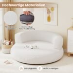 Pripučiama sofa-gultas su nuimamu užvalkalu (Balta) – Paveikslėlis 3