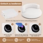 Pripučiama sofa-gultas su nuimamu užvalkalu (Balta) – Paveikslėlis 4