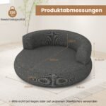 Pripučiama sofa su nuimamu užvalkalu ir erdvia gulimąja vieta (Pilka)