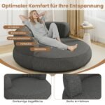 Pripučiama sofa su nuimamu užvalkalu ir erdvia gulimąja vieta (Pilka)