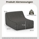 Pripučiamas ergonomiškas poilsio krėslas su nuimamu užvalkalu (Pilka) – Paveikslėlis 2