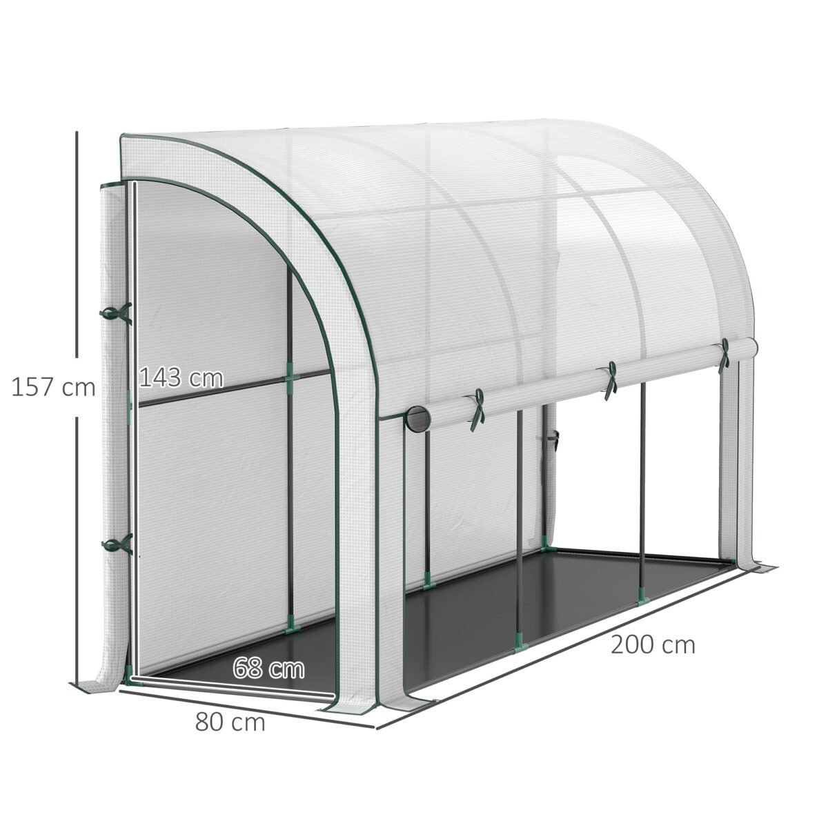 Pristatomas šiltnamis su atlenkiama priekine sienele – Paveikslėlis 3