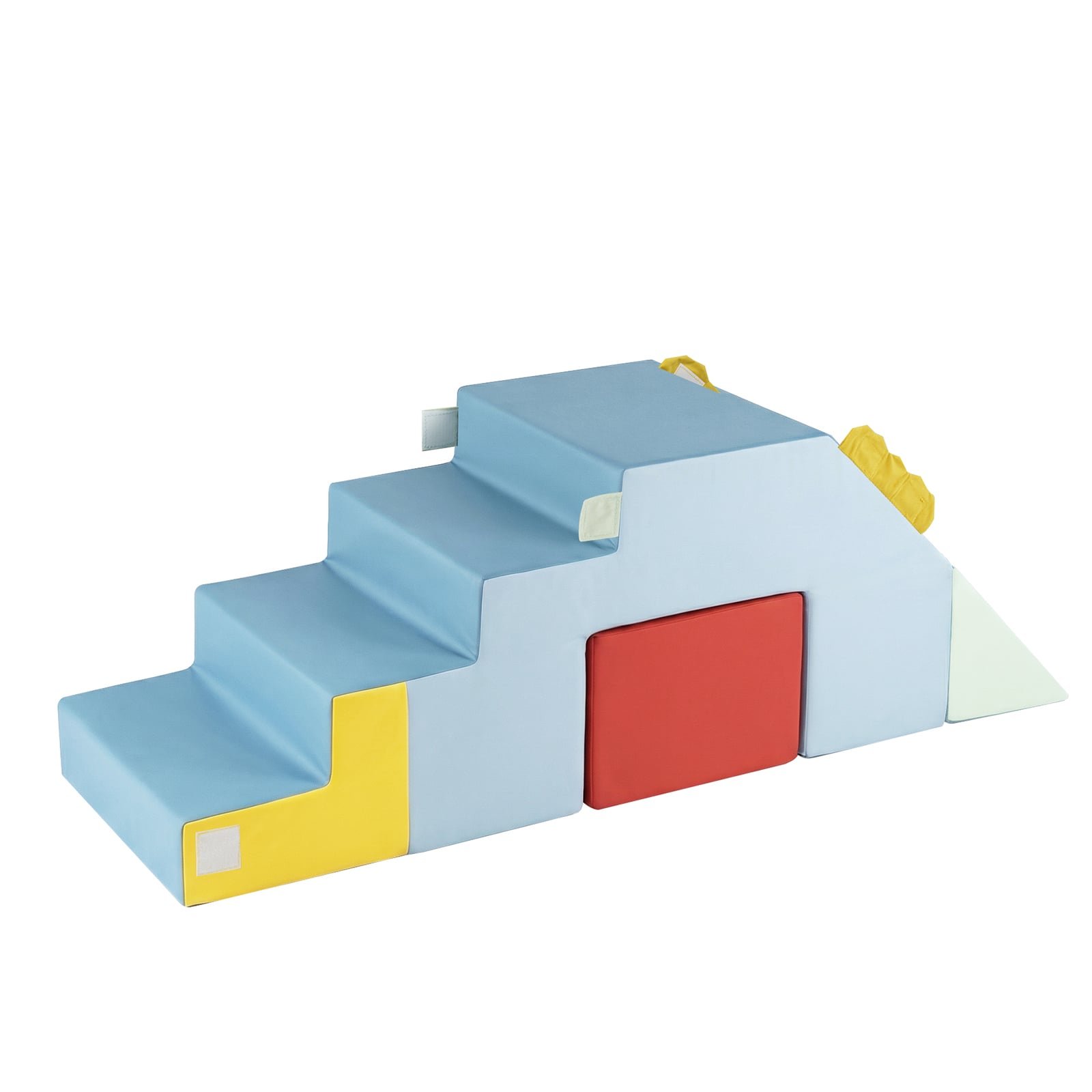 Putplasčio laipiojimo kaladėlės vaikams su čiuožykla ir laipteliais (Spalvota)