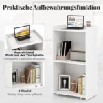 Lentyna su ratukais ir 2 lentynomis (Balta) – Paveikslėlis 3