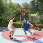 Reguliuojamo aukščio krepšinio stovas su ratukais – Paveikslėlis 2