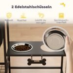 Reguliuojamo aukščio šunų maitinimo stotelė su daiktadėže – Paveikslėlis 6