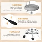 Reguliuojamo aukščio taburetė su ratukais – Paveikslėlis 6