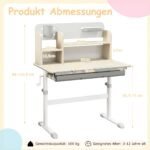 Reguliuojamo aukščio vaikiškas stalas su pasvirimo funkcija ir ergonomiška kėdė (Pilka) – Paveikslėlis 2