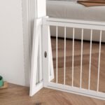 Reguliuojamo ilgio pastatomas medinis šunų užtvaras