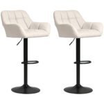 Retro dizaino reguliuojamo aukščio baro kėdžių komplektas (2 vnt.)