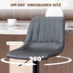 Retro dizaino reguliuojamo aukščio ir pasukamos baro kėdės (2 vnt.) – Paveikslėlis 6
