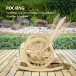 Rustiškas vežimo rato dizaino supamas orams atsparus sodo krėslas – Paveikslėlis 4