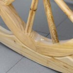 Rustiškas vežimo rato dizaino supamas orams atsparus sodo krėslas – Paveikslėlis 9