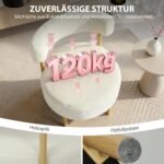 Šerpinio fliso poilsio krėslas su medienos imitacijos metalinėmis kojomis – Paveikslėlis 7