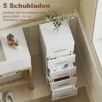 Siaura vonios 5 stalčių spintelė – Paveikslėlis 4