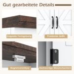 Sieninė spintelė su reguliuojama lentyna ir atviru skyriumi (Balta) – Paveikslėlis 5