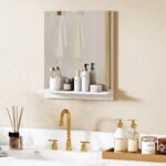 Sieninis veidrodis su lentyna 50 x 60 cm – Paveikslėlis 2