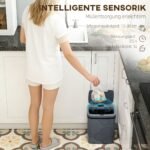 Sensorinė šiukšliadėžė su 2 atidarymo režimais 15L – Paveikslėlis 4