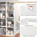 Šiuolaikinė knygų lentyna su 8 kubiniais skyriais ir apsauga nuo apvirtimo (Balta) – Paveikslėlis 5