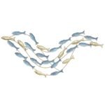 Šiuolaikinė metalinė žuvies motyvo sienų dekoracija