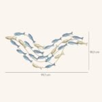 Šiuolaikinė metalinė žuvies motyvo sienų dekoracija – Paveikslėlis 3