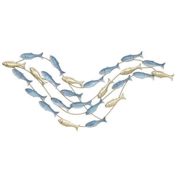 Šiuolaikinė metalinė žuvies motyvo sienų dekoracija