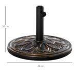 Skėčio stovas 13 kg su adapteriais 35/38/48 mm kotams – Paveikslėlis 3