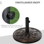 Skėčio stovas 13 kg su adapteriais 35/38/48 mm kotams – Paveikslėlis 4