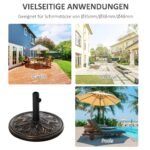 Skėčio stovas 13 kg su adapteriais 35/38/48 mm kotams – Paveikslėlis 6