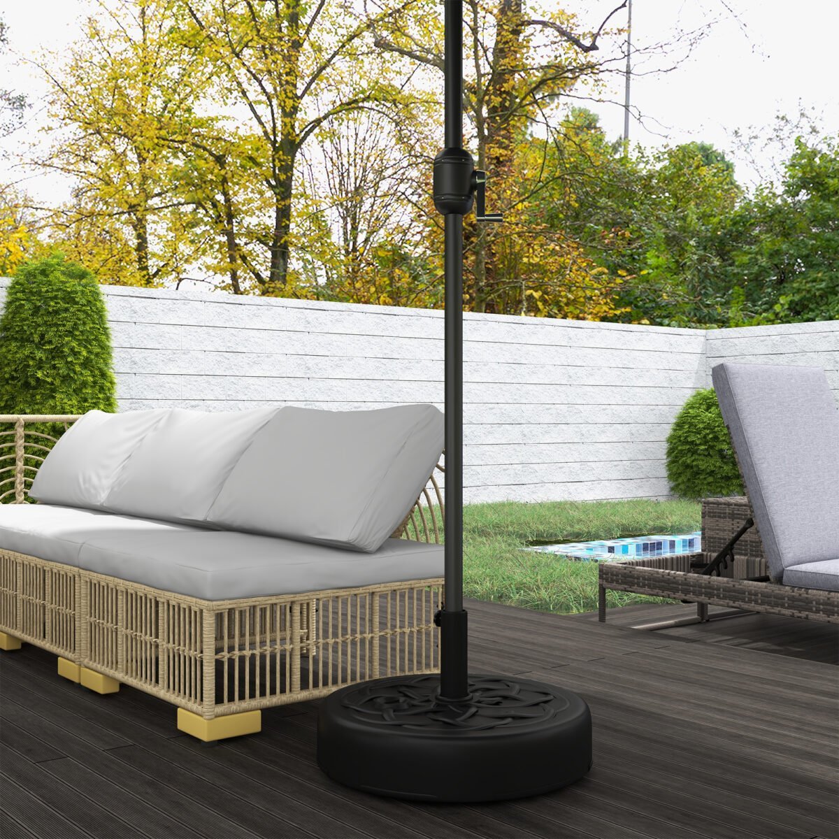 Skėčio stovas, pildomas vandeniu ar smėliu svoriui – Paveikslėlis 9