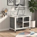 Smulkių gyvūnų dviaukštis namelis su ratukais – Paveikslėlis 2