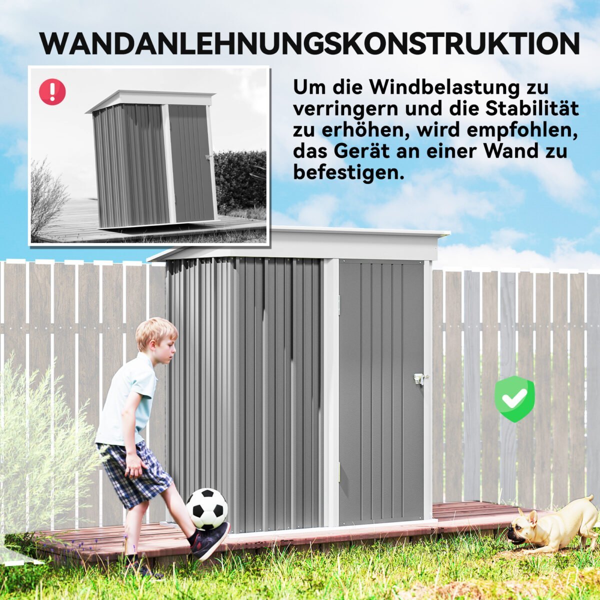 Sodo įrankių namelis iš cinkuoto plieno su reguliuojamomis lentynomis – Paveikslėlis 6