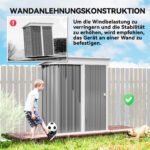 Sodo įrankių namelis iš cinkuoto plieno su reguliuojamomis lentynomis – Paveikslėlis 6