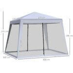 Sodo paviljonas su tinkleliais nuo uodų 3x3 m – Paveikslėlis 3